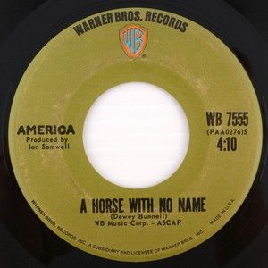 America – A Horse With No Name/Everyone I Meet Is From California 45 rpm Record